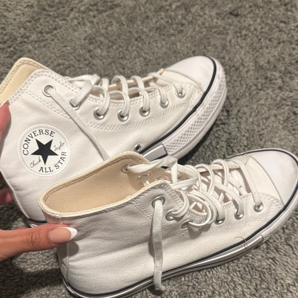 Converse All Star White Canvas High-Tops